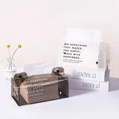 Clear PVC Rectangle Tissue Box Nordic Facial Tissue Dispenser Υπνοδωμάτιο Κουζίνα Desktop Χαρτί χαρτοθήκη χαρτοπετσέτας Organizer Διακόσμηση σπιτιού