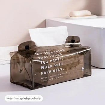 Clear PVC Rectangle Tissue Box Nordic Facial Tissue Dispenser Υπνοδωμάτιο Κουζίνα Desktop Χαρτί χαρτοθήκη χαρτοπετσέτας Organizer Διακόσμηση σπιτιού