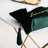 Tissue Box Κεντημένο Tissue Bag Σετ για οικιακή κρεβατοκάμαρα Βελούδινο χάρτινο συρτάρι Κουτί αποθήκευσης για σαλόνι αυτοκινήτου τραπεζαρία