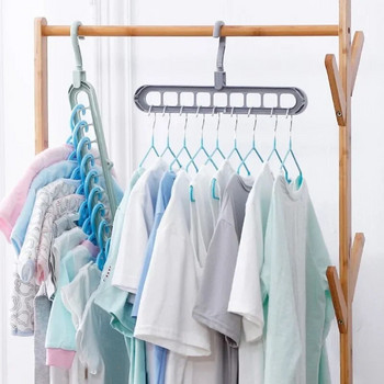 1PCS Magic Multi-port Support hangers for Clothes Drying Rack Многофункционална пластмасова стойка за дрехи закачалка за сушене Закачалки за съхранение