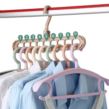 1PCS Magic Multi-port Support hangers for Clothes Drying Rack Многофункционална пластмасова стойка за дрехи закачалка за сушене Закачалки за съхранение