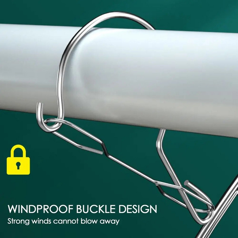 10 rozsdamentes acél akasztó szélálló és zuhanásgátló akasztók zokni fehérnemű akasztók nem könnyű eltörni