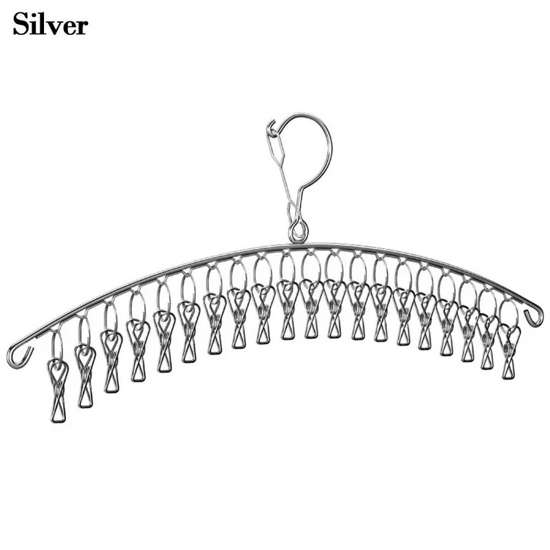 10 rozsdamentes acél akasztó szélálló és zuhanásgátló akasztók zokni fehérnemű akasztók nem könnyű eltörni