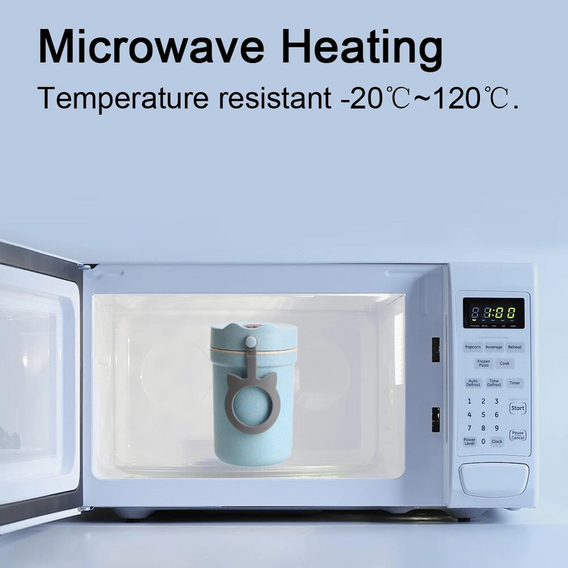 Búzaszalma ételtartó 330 ml-es reggeliződoboz leveshez Lezárt kis ebéddoboz gyerekeknek Szivárgásmentes étkezés előkészítő Bento doboz