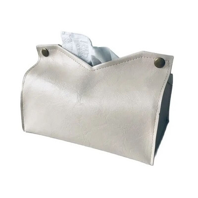 Tissue Box,Crazy Horse Texture PU Leather Modern Stylish Cube Tissue Box - Διακοσμητικός οργανωτής για επιτραπέζια, μπάνιο, γραφείο