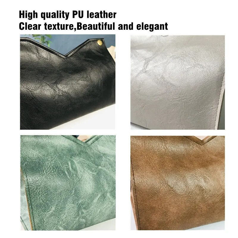 Tissue Box, Crazy Horse textúra PU bőr modern stílusos kocka szövetdoboz - dekoratív rendszerező asztalra, fürdőszobába, irodába