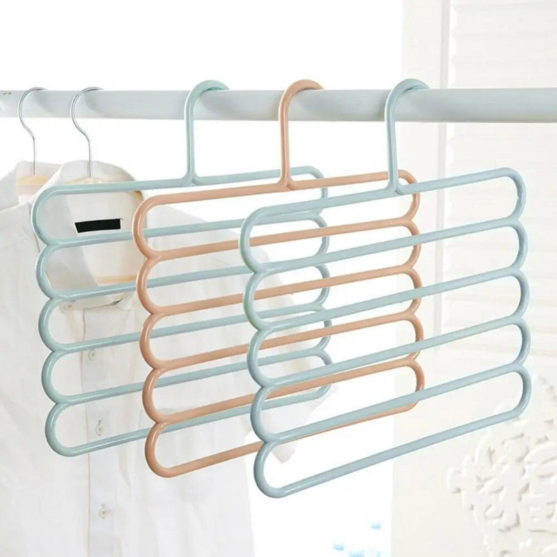 1 tk 5-tasandiline pükstehoidja konks Libisemisvastane Vastupidav PP Salli ümbrised Salli sidemed Hoiu riidekapp Riiul Крюк Крепления