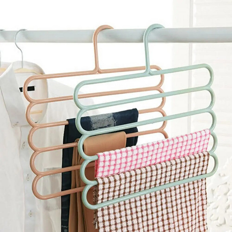 1 tk 5-tasandiline pükstehoidja konks Libisemisvastane Vastupidav PP Salli ümbrised Salli sidemed Hoiu riidekapp Riiul Крюк Крепления