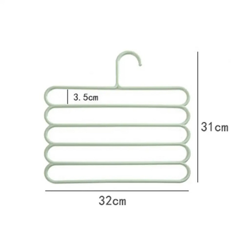 1 tk 5-tasandiline pükstehoidja konks Libisemisvastane Vastupidav PP Salli ümbrised Salli sidemed Hoiu riidekapp Riiul Крюк Крепления