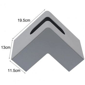 Пластмасова кутия за салфетки Уникален декоративен органайзер за кърпички с широко приложение Форма под прав ъгъл Домакински консумативи