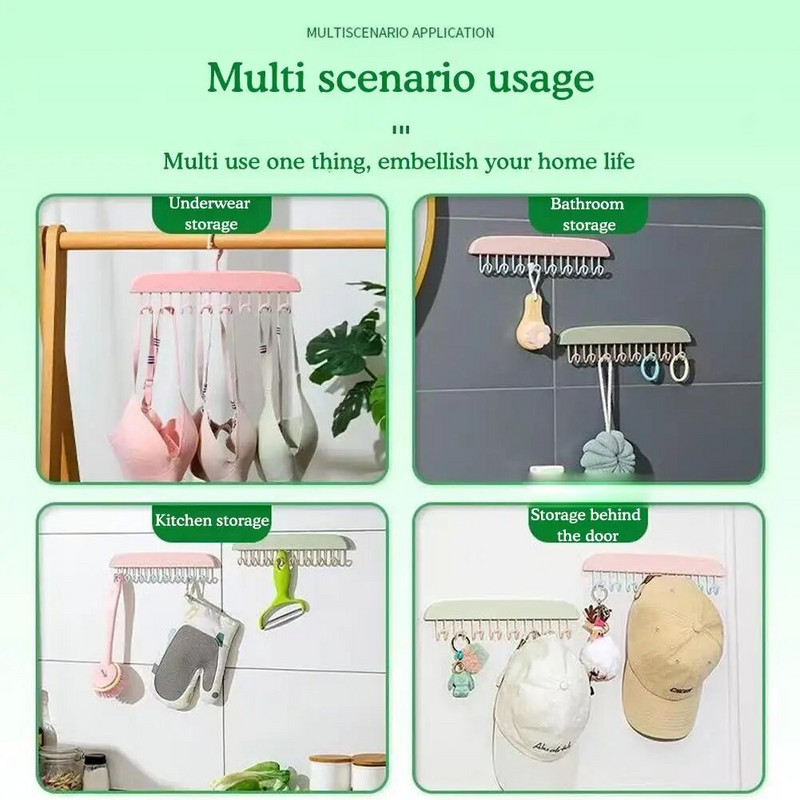 1tk Multifunktsionaalne sling Riideriide Riidepuu Mitu konksu Aluspesu Mütsid Riputuskonksud Mugavad majapidamistarbed