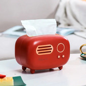 Ρετρό Ραδιόφωνο Μοντέλο Tissue Box Επιτραπέζιο θήκη χαρτιού Vintage Dispenser Αποθήκευση Θήκη χαρτοπετσέτας Organizer Ornament Craft