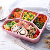 4Grids Lunch Box Bento Box Δοχεία μεσημεριανού γεύματος για Ενήλικες/Παιδιά/Νήπια Πικ-νικ Bento Lunch Box Φούρνος μικροκυμάτων Πλυντήριο πιάτων Καταψύκτης