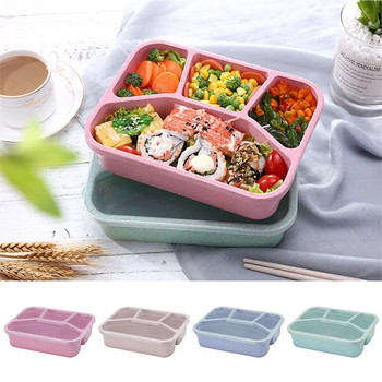 4Grids Lunch Box Bento Box Δοχεία μεσημεριανού γεύματος για Ενήλικες/Παιδιά/Νήπια Πικ-νικ Bento Lunch Box Φούρνος μικροκυμάτων Πλυντήριο πιάτων Καταψύκτης
