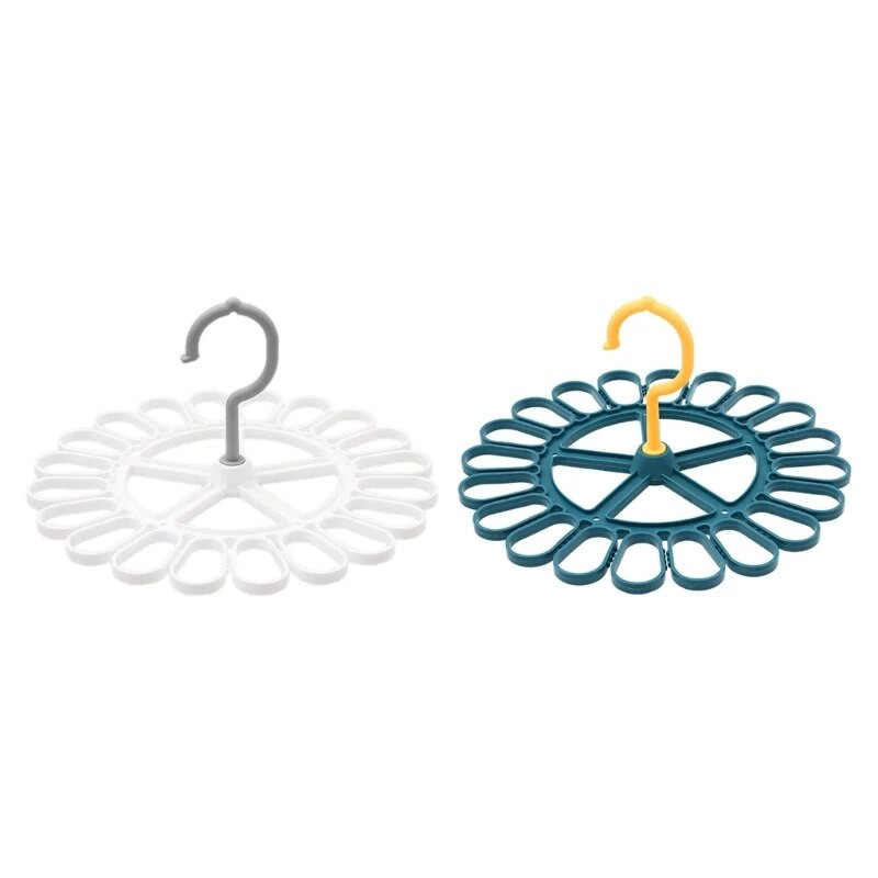 Ümmargune kuivatusrest riiete rippuv riiul 20 klambriga organisatsioonihoidik