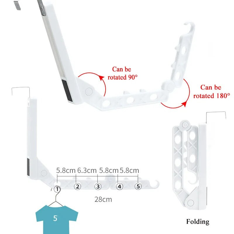Reisi kokkupandav pesuriide korraldaja 5 auguga ülikond vannitoaukse plastikust korraldaja hoiuraami uksekonksud reisitarvikud