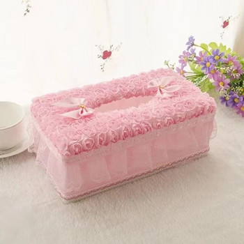Europe Lace Tissue Box Luxury France Style θήκη χαρτοπετσέτας WC Θήκη για χαρτί υγείας Vintage διακόσμηση γάμου Χαρτομάντηλα Κουτιά αποθήκευσης