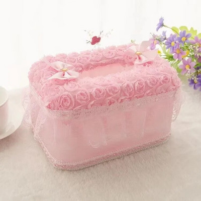 Europe Lace Tissue Box Luxury France Style θήκη χαρτοπετσέτας WC Θήκη για χαρτί υγείας Vintage διακόσμηση γάμου Χαρτομάντηλα Κουτιά αποθήκευσης