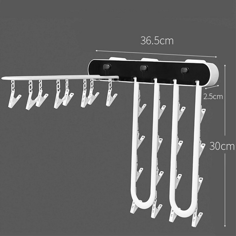 Multifunktsionaalne kokkupandav riidekuivati riidepuu Mitme klambriga sokid aluspesu pesu riide hoiustamisriiul Kodu Vannituba Rippuv korraldaja