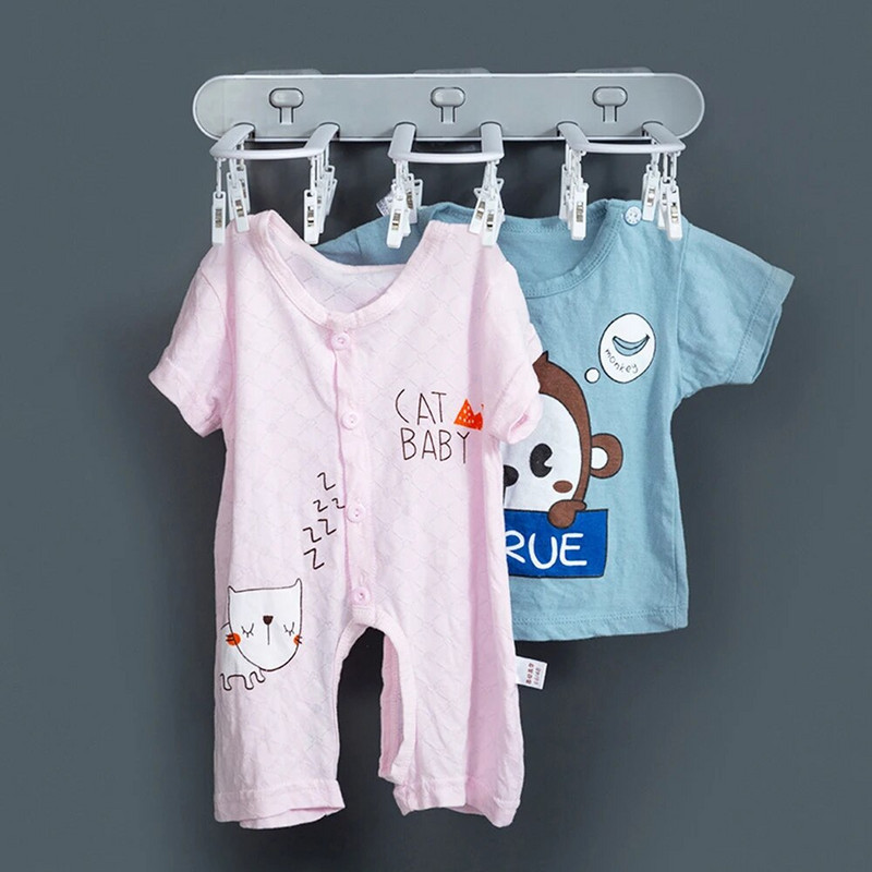 Multifunktsionaalne kokkupandav riidekuivati riidepuu Mitme klambriga sokid aluspesu pesu riide hoiustamisriiul Kodu Vannituba Rippuv korraldaja