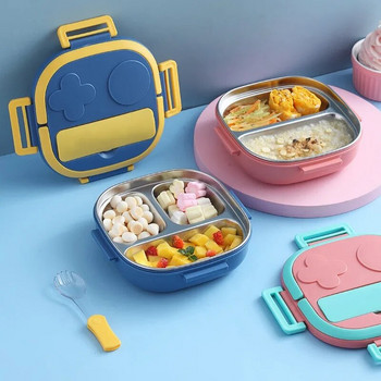 Съдове за хранене Outing 304 Преносима кутия за обяд от неръждаема стомана Бебе, дете, ученик, Къмпинг на открито, Пикник Контейнер за храна Bento Box