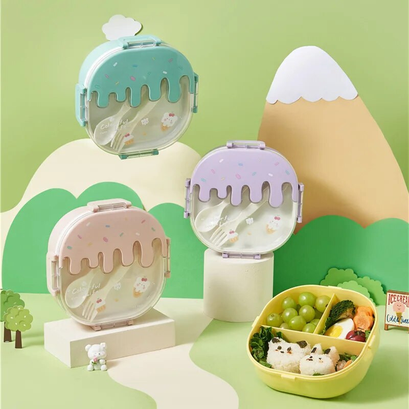 Köök Mikrolaineahi Lõunakarp Sööginõud Toidu hoiukonteiner Lapsed Lapsed Koolikontor kaasaskantav Bento Box