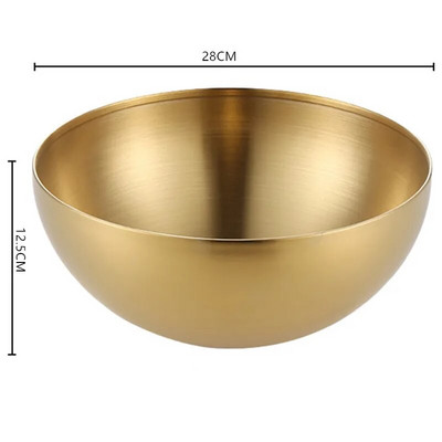 1 PC Creative roostevabast terasest ramenikauss korea friuti salatikauss kuldne supikauss ühekihiline kodune lauanõud kööginõud