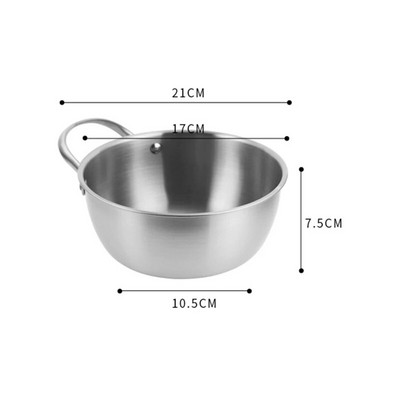 1 PC Creative roostevabast terasest ramenikauss korea friuti salatikauss kuldne supikauss ühekihiline kodune lauanõud kööginõud