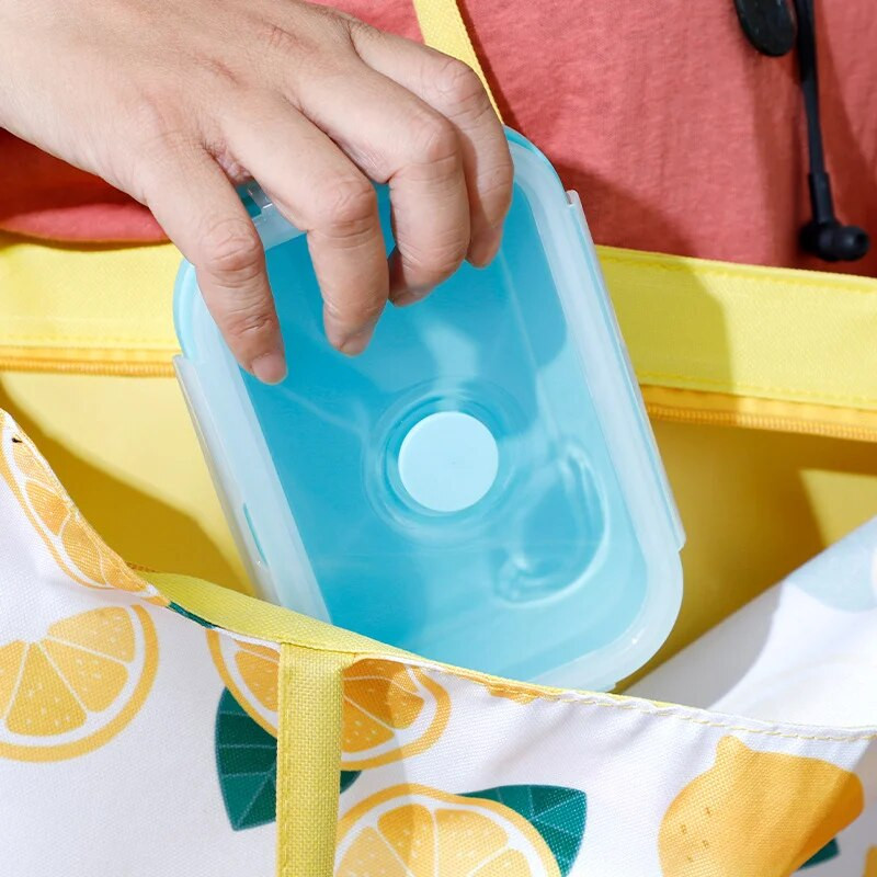 3 tk/komplekt kausikomplektid silikoonist kokkupandav lõunakarp Kaasaskantav kokkupandav salat kaanega Sinine WF12