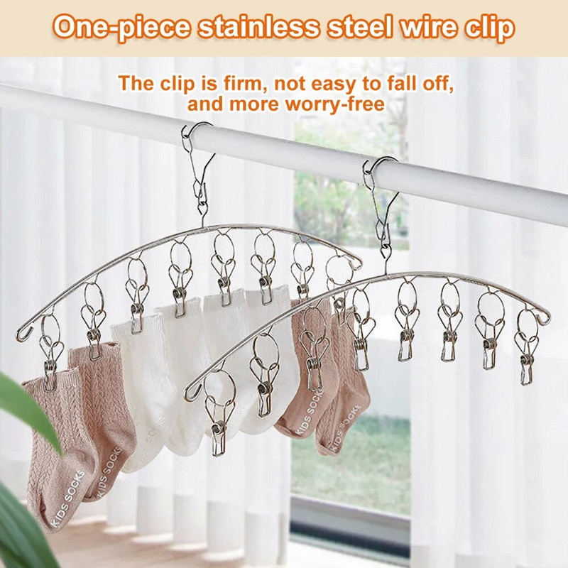 Roostevabast terasest riiete kuivatusriide tuulekindel riideriiul 6/20 klambrit sokk pesu õhutus riidepuu aluspesu sokid pükste hoidja