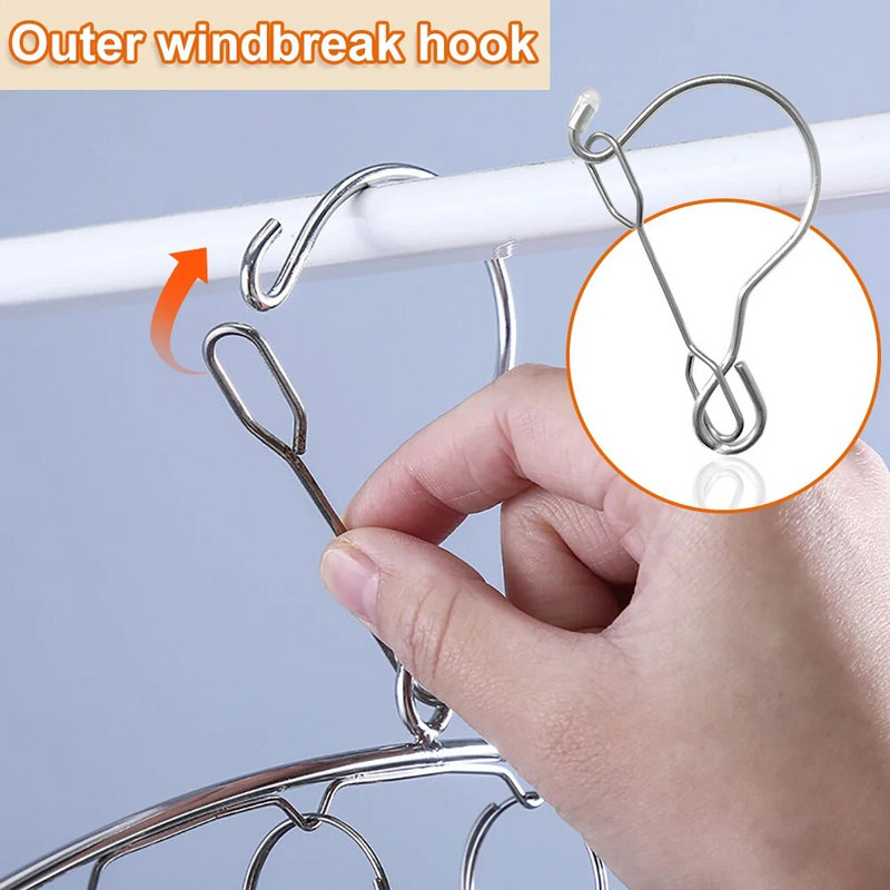 Roostevabast terasest riiete kuivatusriide tuulekindel riideriiul 6/20 klambrit sokk pesu õhutus riidepuu aluspesu sokid pükste hoidja