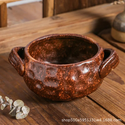 Nepravilna keramička zdjela za pečenje U zapadnom stilu Varivo od dva uha Salata Desert Debela zdjela za juhu Zdjela za doručak Voće Pribor za jelo