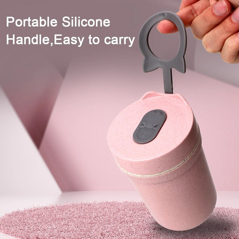 Meal Prep Bento Box szivárgásmentes élelmiszer tartály 330 ml Reggeli csésze Búzaszalma Hordozható Kids Lunchbox Levesdoboz lezárva környezetbarát