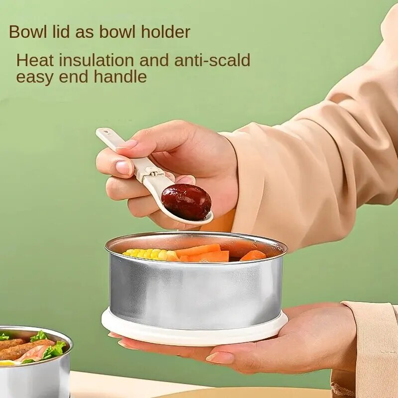 304 Rozsdamentes acél többrétegű ebédlődoboz szigetelt Bento élelmiszertároló tároló Hordozható kültéri piknik szivárgásmentes iskolai asztal