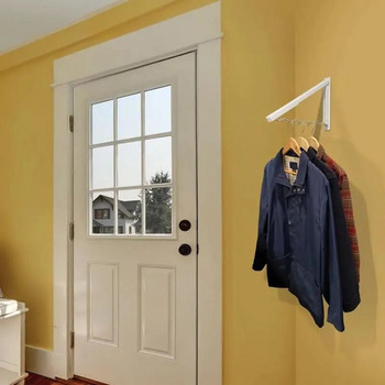 Κρεμάστρα ρούχων Πτυσσόμενη ράφι στεγνώματος υφάσματος Πτυσσόμενη βάση τοίχου εσωτερικού ενισχυτή Εξοικονόμηση χώρου για το σπίτι Πλυντήριο ρούχων
