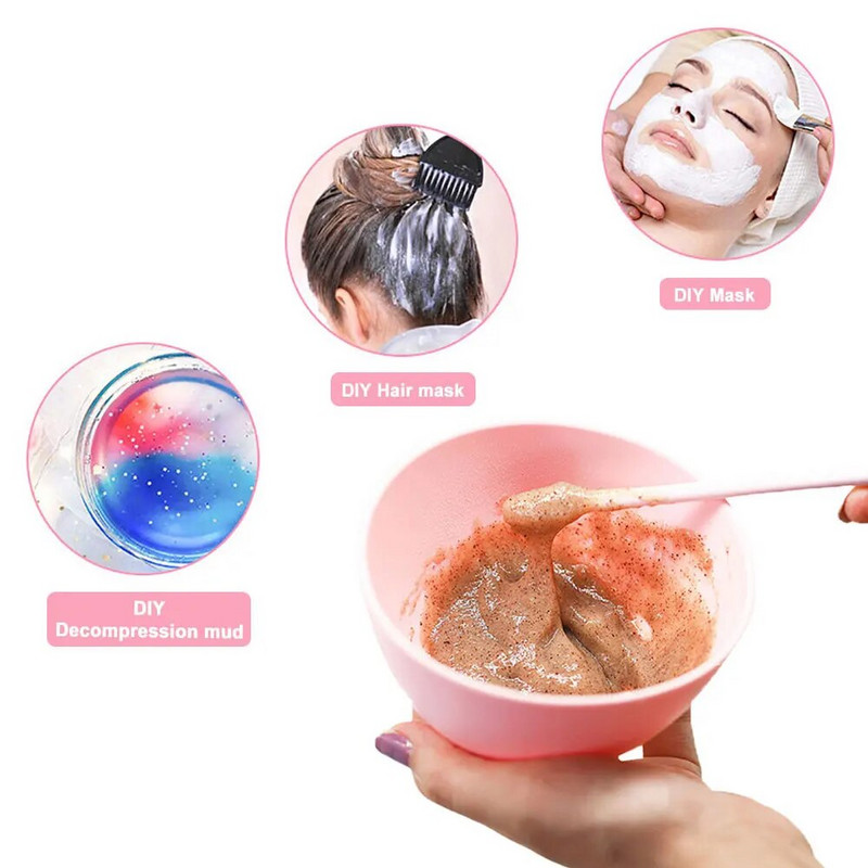 Szilikon Világ 250/450ML Szilikon Maszk Tál Keverő Tálak Női Arcmaszk Keverő Tál Arc Bőrápolás Keverőeszközök Barkácsolás Szépség