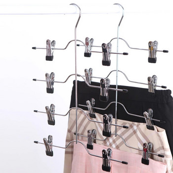 Κρεμάστρα πολλαπλών λειτουργιών Στέγνωμα παντελονιού Ντουλάπα ντουλάπα Κινητό διπλό κλιπ αντιανεμική φούστα παντελόνι Βάση αποθήκευσης παντοπωλείου
