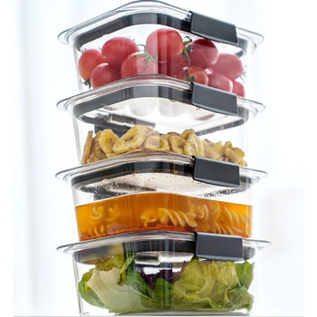 Δοχεία αποθήκευσης τροφίμων Brilliance χωρίς BPA με καπάκια, αεροστεγώς, για μεσημεριανό γεύμα, προετοιμασία γευμάτων και υπολείμματα