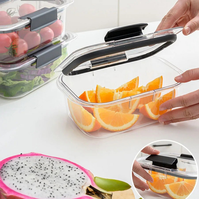 Brilliance BPA-mentes élelmiszertároló edények fedelekkel, légmentesen, ebédhez, ételkészítéshez és ételmaradékhoz