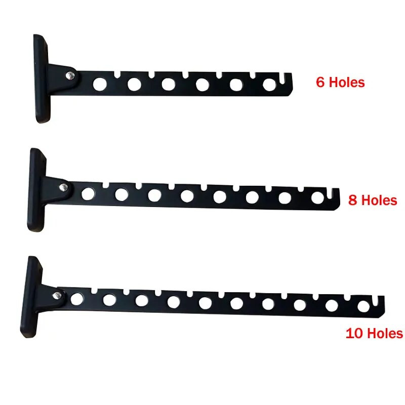 6/8/10 Lyuk ruhaakasztók 304 Rozsdamentes acél falra szerelhető szárítóállvány Otthoni összecsukható ruharendező csavarokkal Ruhaállvány