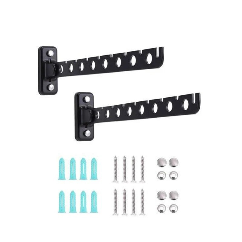 6/8/10 Lyuk ruhaakasztók 304 Rozsdamentes acél falra szerelhető szárítóállvány Otthoni összecsukható ruharendező csavarokkal Ruhaállvány