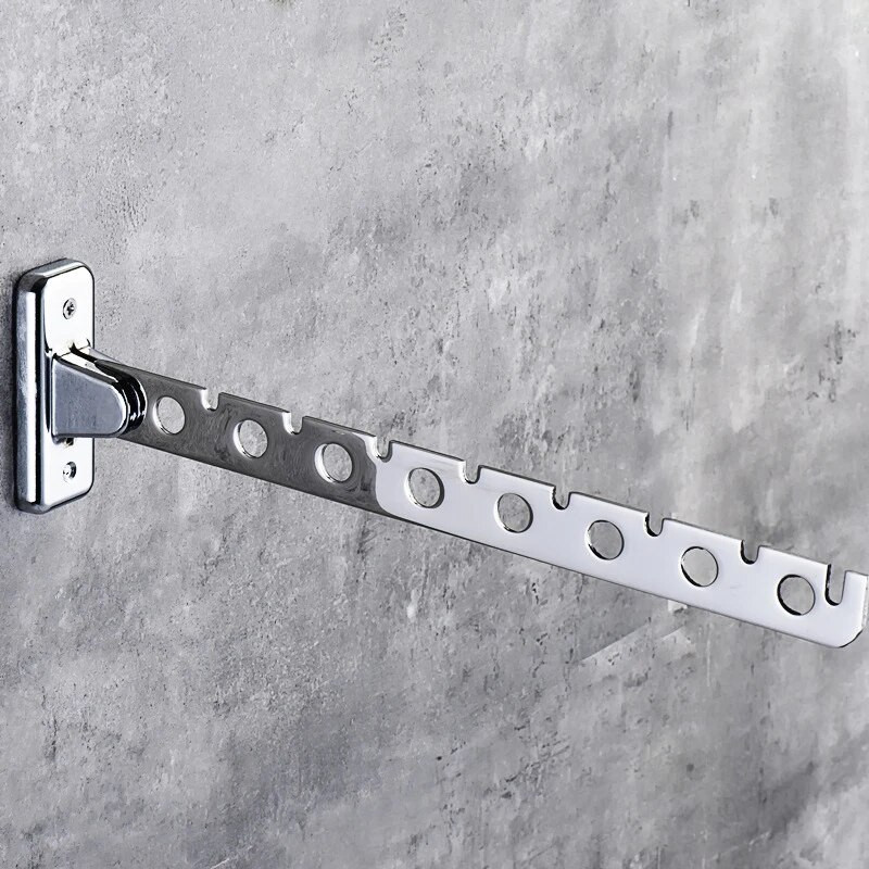 6/8/10 Lyuk ruhaakasztók 304 Rozsdamentes acél falra szerelhető szárítóállvány Otthoni összecsukható ruharendező csavarokkal Ruhaállvány