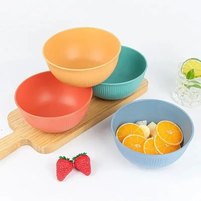 Búzaszalma csíkos tál műanyag tál Háztartási konyha Rizs tésztatál Diákkollégium Egyszerű instant tészta