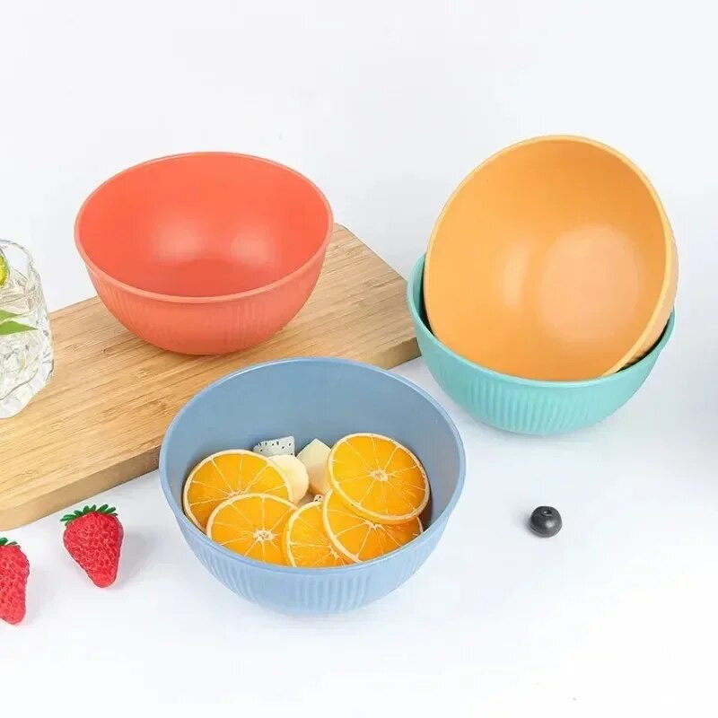 Búzaszalma csíkos tál műanyag tál Háztartási konyha Rizs tésztatál Diákkollégium Egyszerű instant tészta