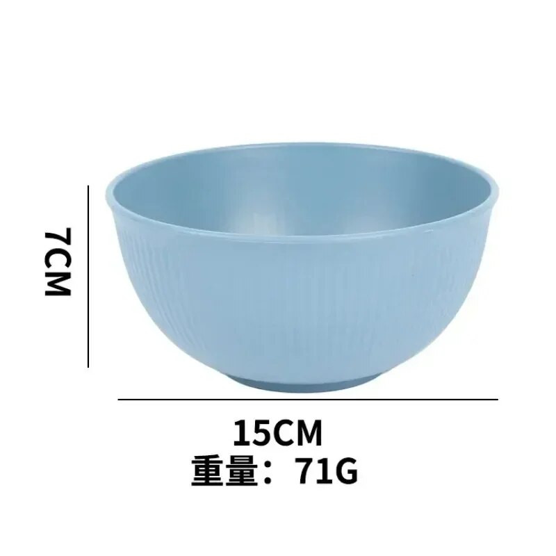 Búzaszalma csíkos tál műanyag tál Háztartási konyha Rizs tésztatál Diákkollégium Egyszerű instant tészta