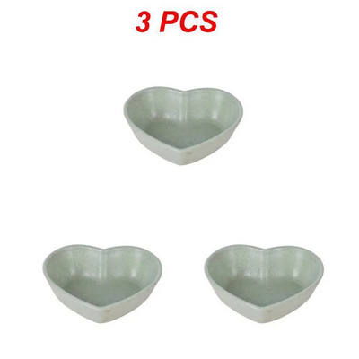 1/3 БР. Сервизи за хранене Мини купа с форма на сърце Купички от пшенична слама за храна Съдове за хранене Купички за подправки с оцет Изгодна кухня