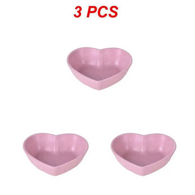 1/3 БР. Сервизи за хранене Мини купа с форма на сърце Купички от пшенична слама за храна Съдове за хранене Купички за подправки с оцет Изгодна кухня