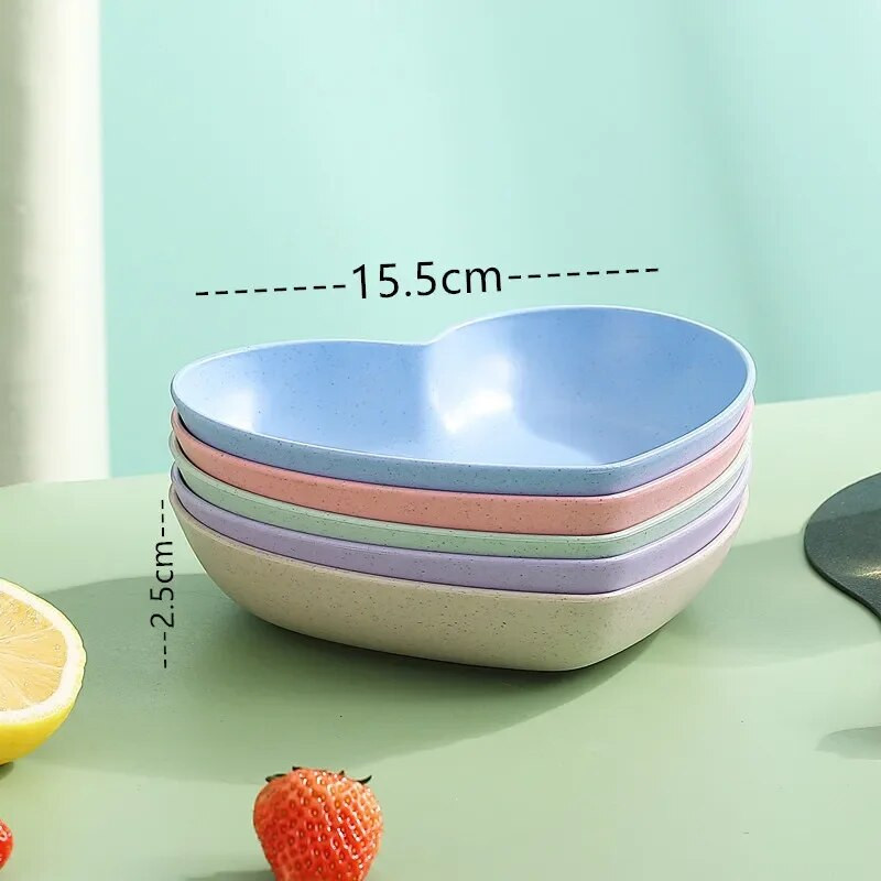 10db/készlet Szív alakú tál Evőedény Tál Szív fűszertál Ételmártás Konyhai kiegészítők Tányérok