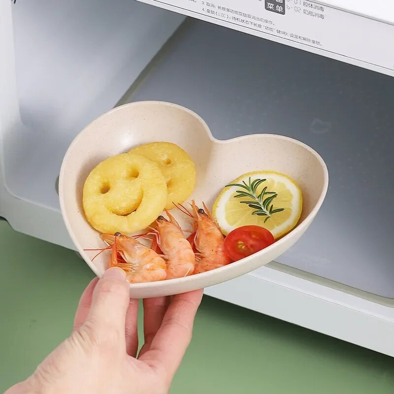 10db/készlet Szív alakú tál Evőedény Tál Szív fűszertál Ételmártás Konyhai kiegészítők Tányérok
