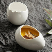 Λευκό κεραμικό Eggshell Egg Steaming Artifact Βάζο στον ατμό Μικρό φλιτζάνι στιφάδο Μικρό μπολ Μικρό μπολ Επιδόρπιο πιάτο Επιδόρπιο Επιτραπέζιο σκεύος Νέο